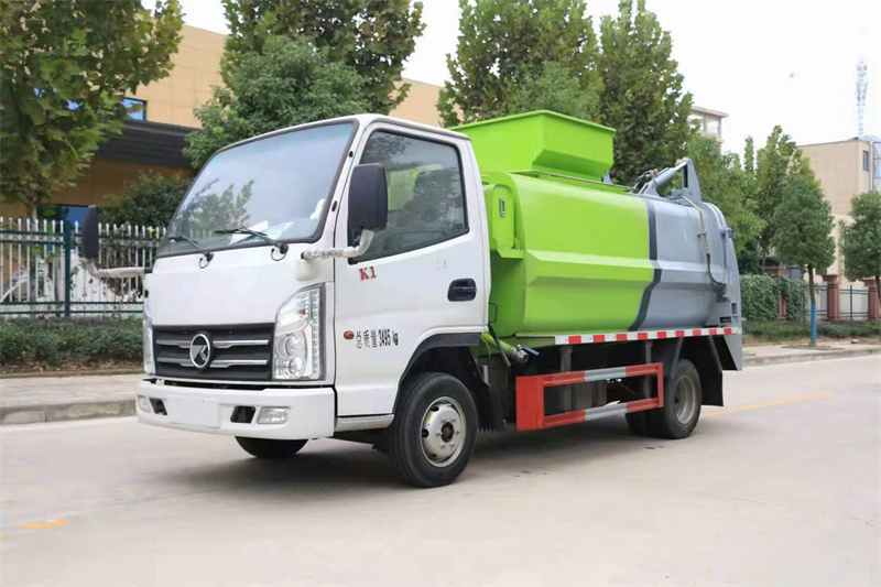 現(xiàn)車推薦：4方藍牌國六凱馬餐廚垃圾車，可選裝推鏟固液分離不超重